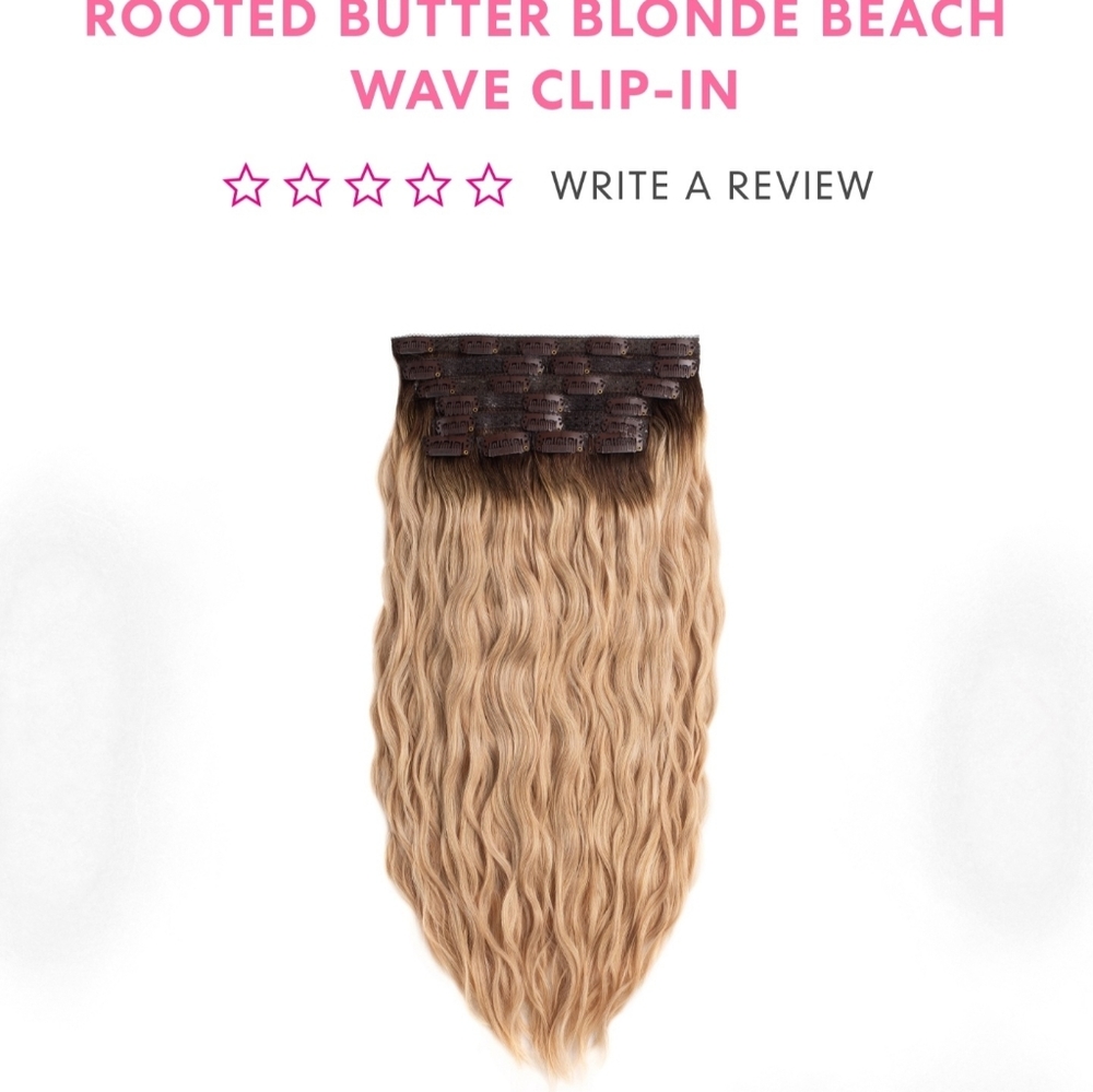 Glamseamless Rooted Butter Blonde Clip-Ins 18in